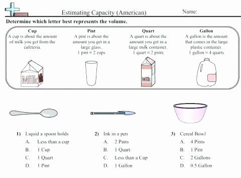 Capacity Worksheets 3rd Grade Liquid Measurement Worksheets Grade Converting Measuring