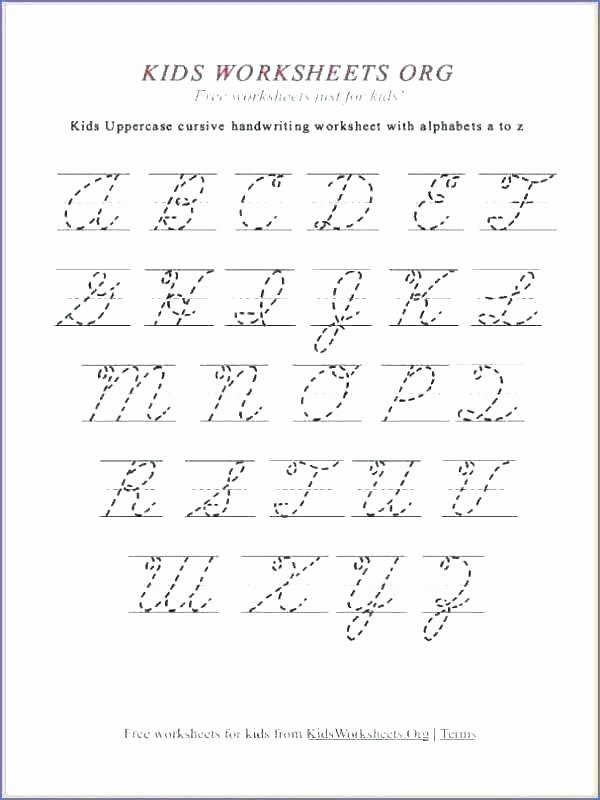 Capital Cursive Alphabet Alphabet Letter formation Worksheets