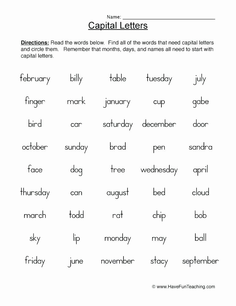 Capitalization and Punctuation Worksheets Pdf Ma Worksheets Punctuation Rules Worksheets Act