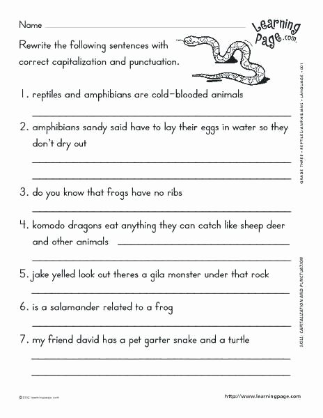 Capitalization and Punctuation Worksheets Pdf Punctuation Worksheets Grade for 2nd with Answers Pdf Free