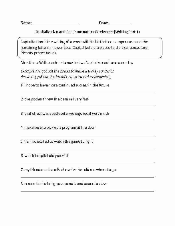 Capitalization Worksheets 4th Grade Pdf Punctuation Worksheets Vocabulary Worksheets Ideas Fourth