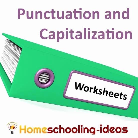 Capitalization Worksheets Grade 1 Capitalization and Punctuation Worksheets