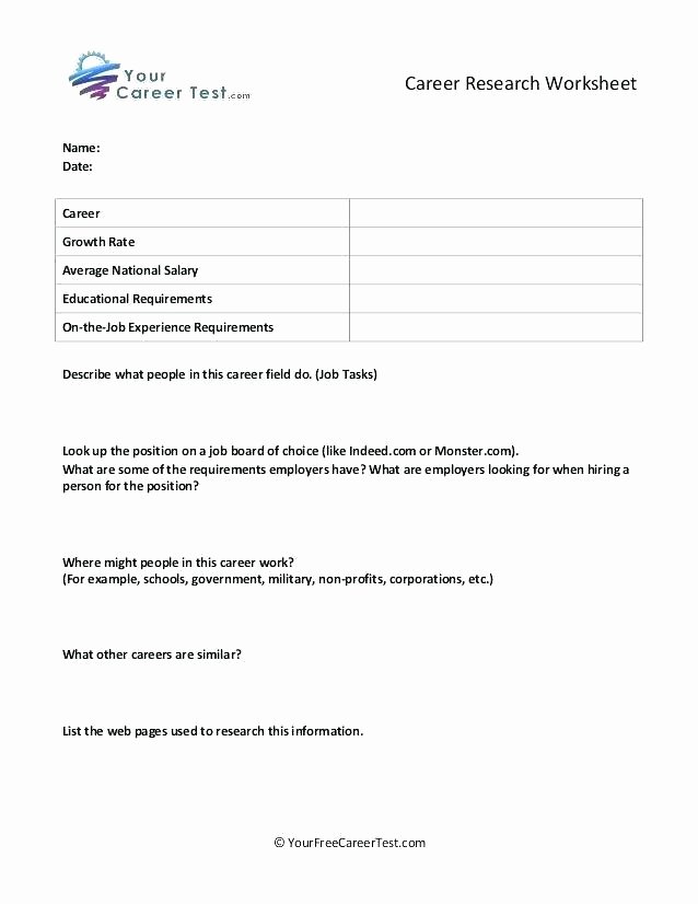 Career Worksheets for Middle School Best Of Cover Letter for A Student Job Application Worksheets Resume
