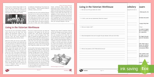 t3 e 370 living in the victorian workhouse differentiated reading prehension activity ver 1
