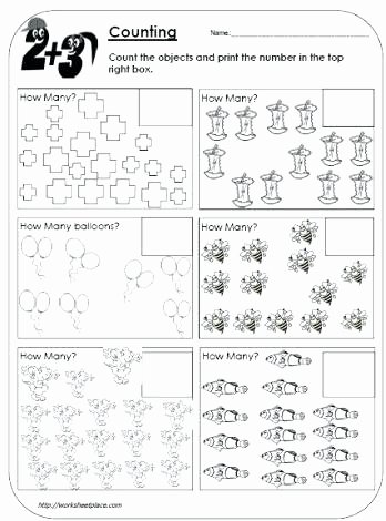 Classroom Objects Worksheets Pdf Counting Objects Worksheets 1 to Free 20