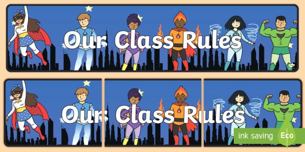 Classroom Rules Worksheet New Our Class Rules Display Banner