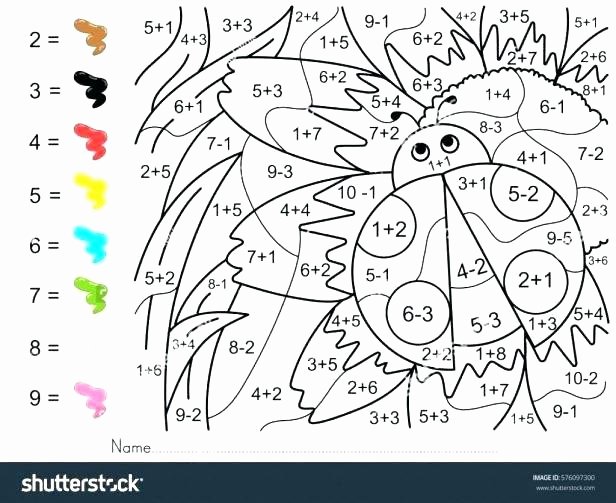 Color by Number Worksheets Kindergarten Color by Number Printables for Kids