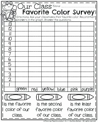 Color Red Worksheets for toddlers Graphing Graphing Math Worksheets Kindergarten Preschool