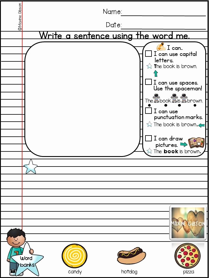 Color Word Worksheets for Kindergarten Sight Word Notebook Writing Prompts Pre Primer