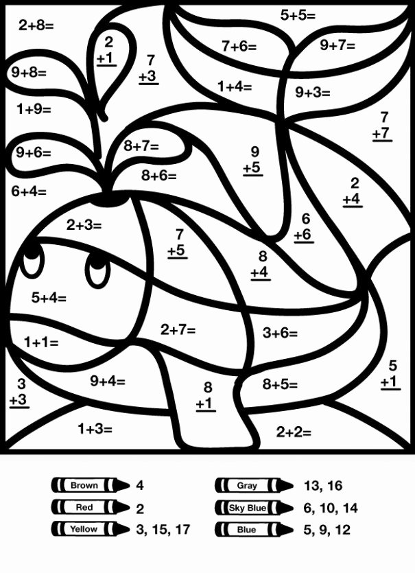 Coloring Addition Worksheet Math Coloring Worksheets 6th Grade Great Free Printable