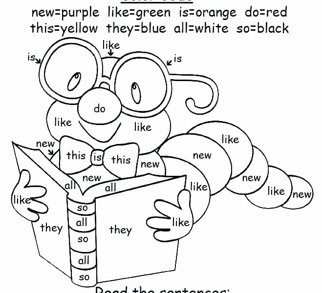 Coloring Sight Words Worksheets Sight Word Coloring Pages – sosteachers