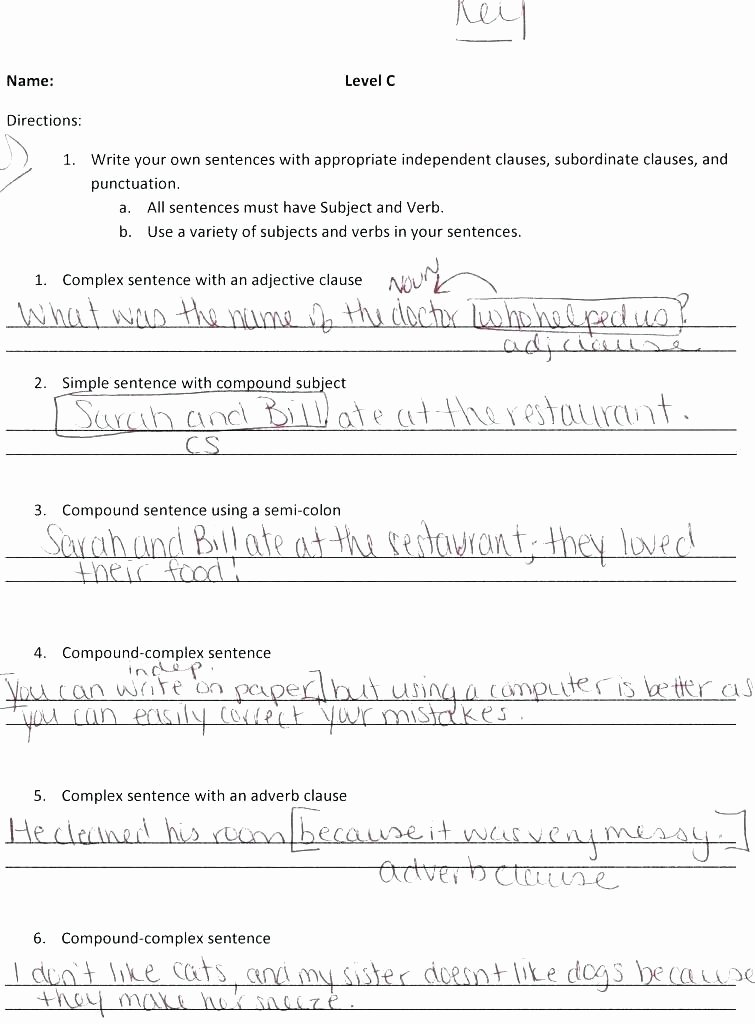 Combining Sentences Worksheet 3rd Grade Pound Direct Object Worksheet Parts A Sentence