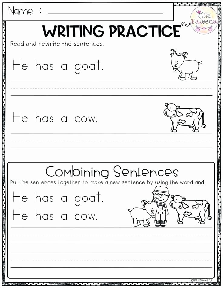 Combining Sentences Worksheet 5th Grade Reading and Writing Worksheets Reading and Writing