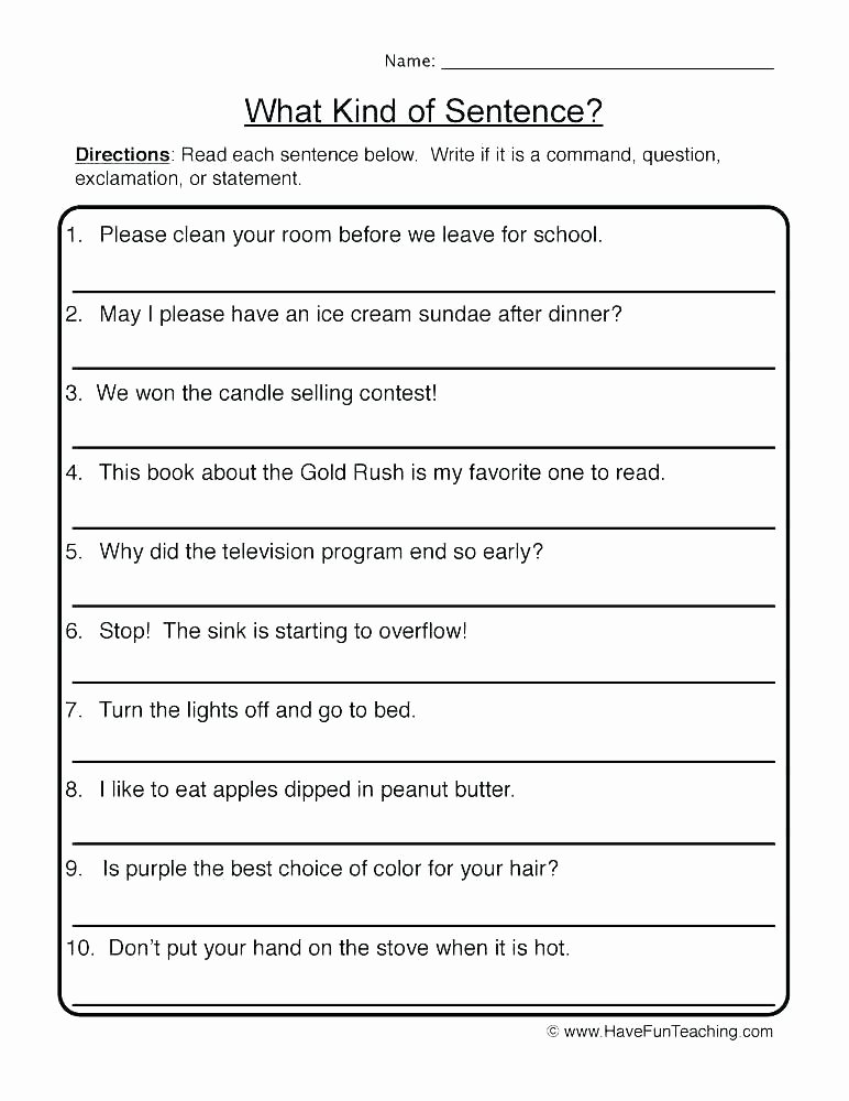 Combining Sentences Worksheets 5th Grade Number Sentence Worksheets