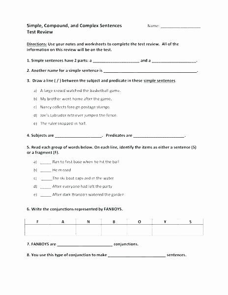 Combining Sentences Worksheets 5th Grade Pound Sentences Worksheet with Answers Grade Grammar