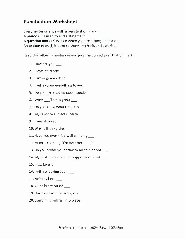 Comma Worksheets 2nd Grade 2nd Grade Punctuation Worksheets – butterbeebetty