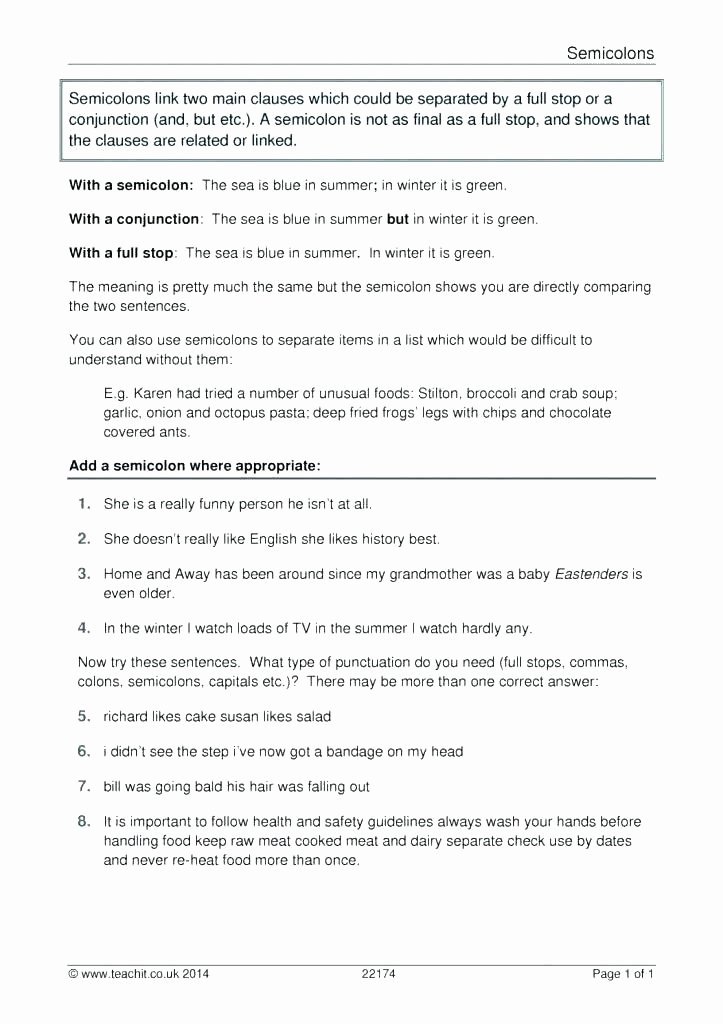Comma Worksheets 2nd Grade Punctuation Worksheets for Grade 1 Free Printable Grammar