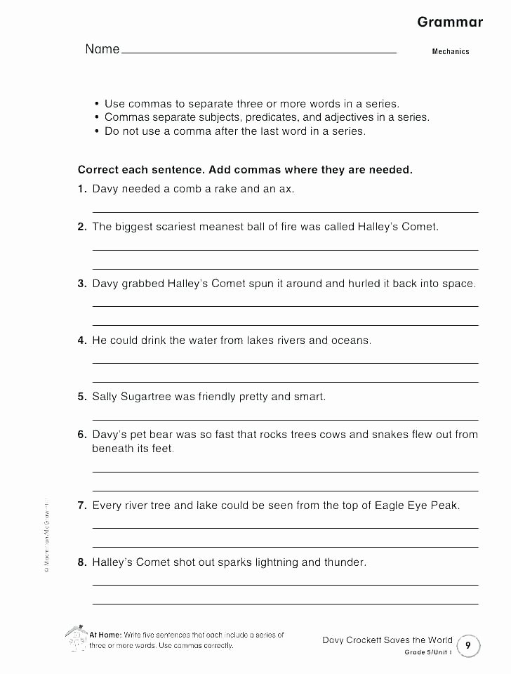 Comma Worksheets High School Pdf Resources Punctuation Worksheets Quotation Marks and Mas