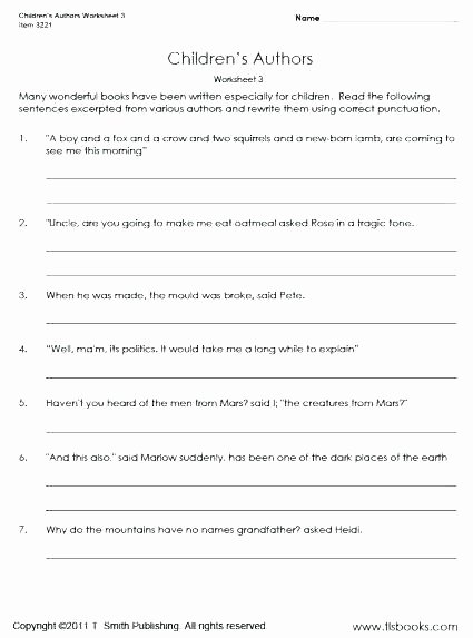 Commas Worksheet 5th Grade Punctuation Ets with Answers for Grade 5 Capitalization and