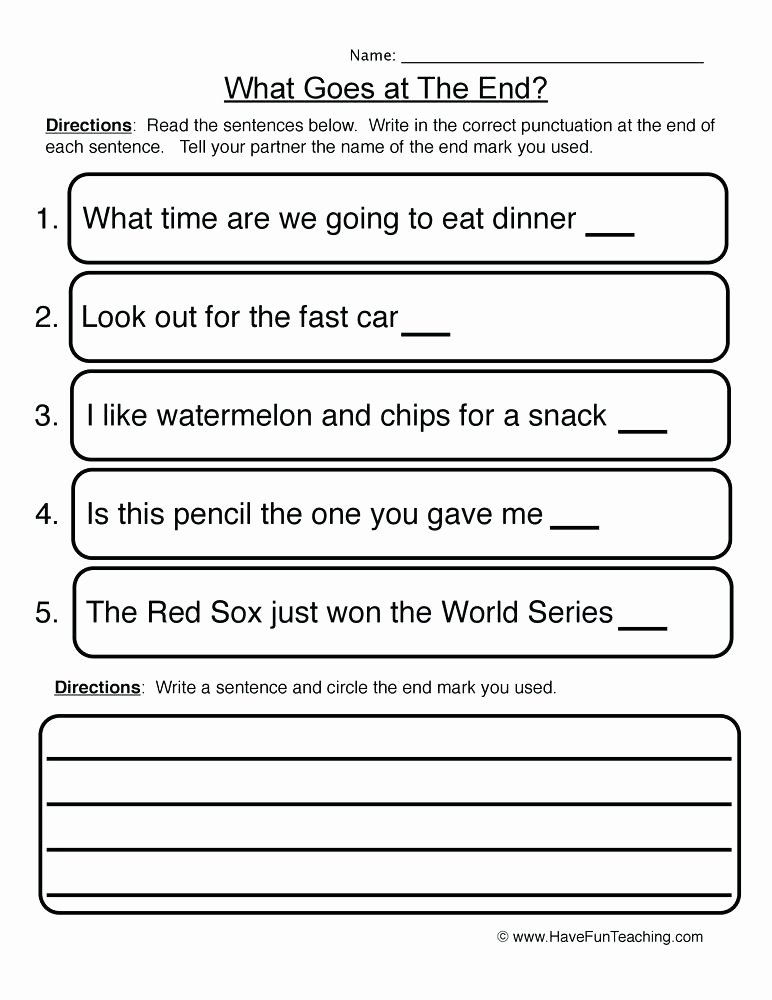 Commas Worksheets 5th Grade Second Grade Punctuation Worksheets