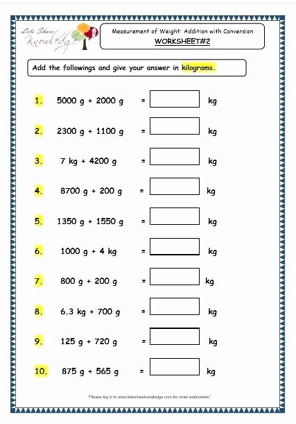 Common Core Measurement Worksheets Grade Math Measurement Worksheets Units Second Customary