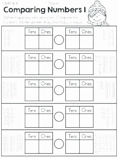 Comparing 2 Digit Numbers Worksheets Addition 2 Digit Number Worksheets Adding Two Numbers Grade