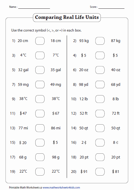 Comparing 2 Digit Numbers Worksheets Greater Than Less Than Worksheets
