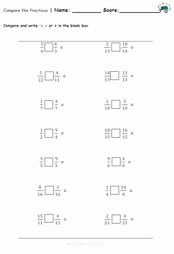 Comparing Fractions Worksheet 4th Grade Math Fractions Worksheets Fourth Grade Fraction 4th Mon