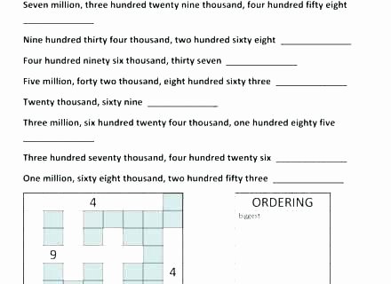 Comparing Numbers Worksheets 2nd Grade Paring and ordering Numbers Worksheets whole First Grade