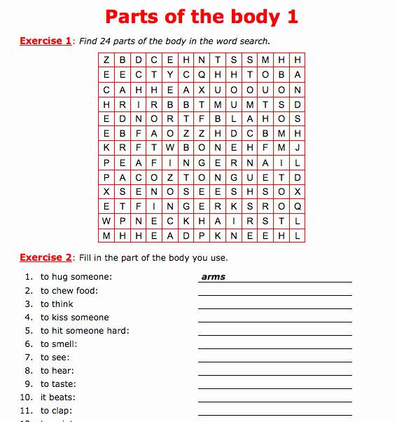 Comparison Shopping Worksheets for Students 377 Free Appearance Body Parts Worksheets