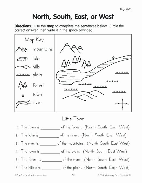 Compass Rose Worksheets Middle School 1st Grade social Stu S Worksheets