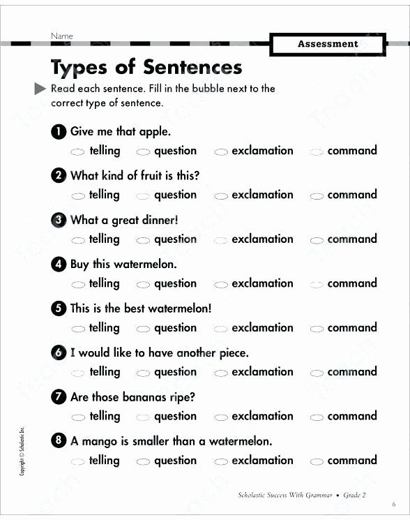 Complete Sentence Worksheet 3rd Grade Types Sentences Worksheets 3rd Grade Mands Types