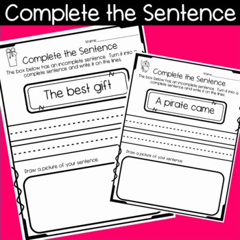 Complete Sentence Worksheets 1st Grade Plete Sentences Worksheets