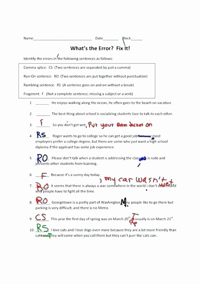 Complete Sentence Worksheets 3rd Grade Subject Verb Worksheets
