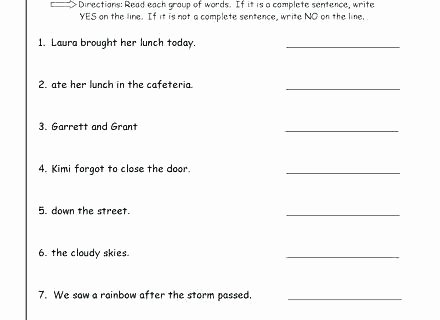 Complete Sentence Worksheets 4th Grade Number Sentence Worksheets