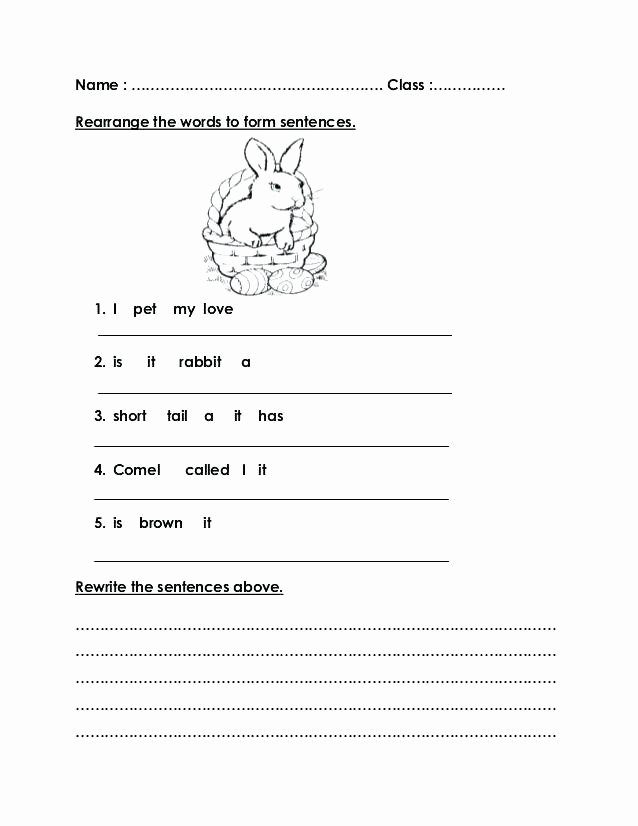 Complete Sentences Worksheet 1st Grade Pound Word Worksheet Literacy Words Sentence Worksheets 1