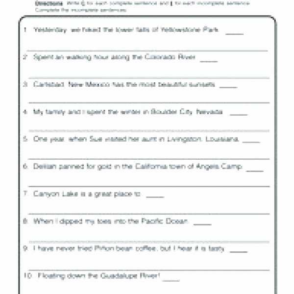 Complete Sentences Worksheet 1st Grade Sentence Writing Worksheets for First Grade – Katyphotoart