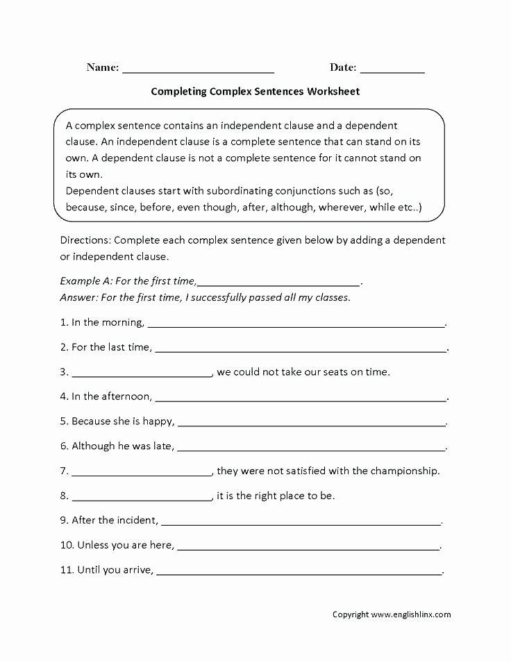 Complete Sentences Worksheet 4th Grade Bining Sentences 4th Grade Worksheets