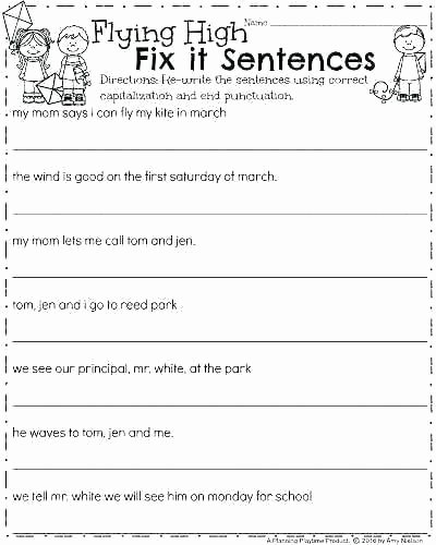 Complete Sentences Worksheet 4th Grade Writing Good Sentences Worksheets