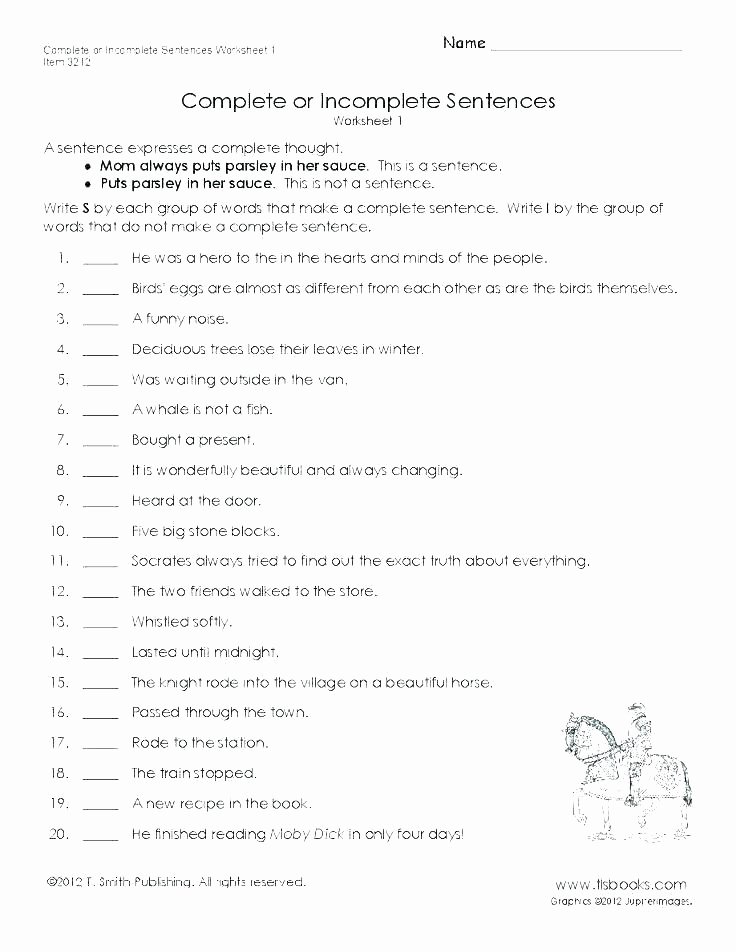 Complete Sentences Worksheets 1st Grade Number Sentence Worksheets 2nd Grade – butterbeebetty