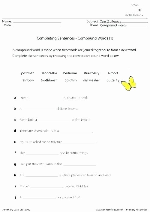 Complete Sentences Worksheets 4th Grade Simple Sentences to Pound Sentences Worksheets