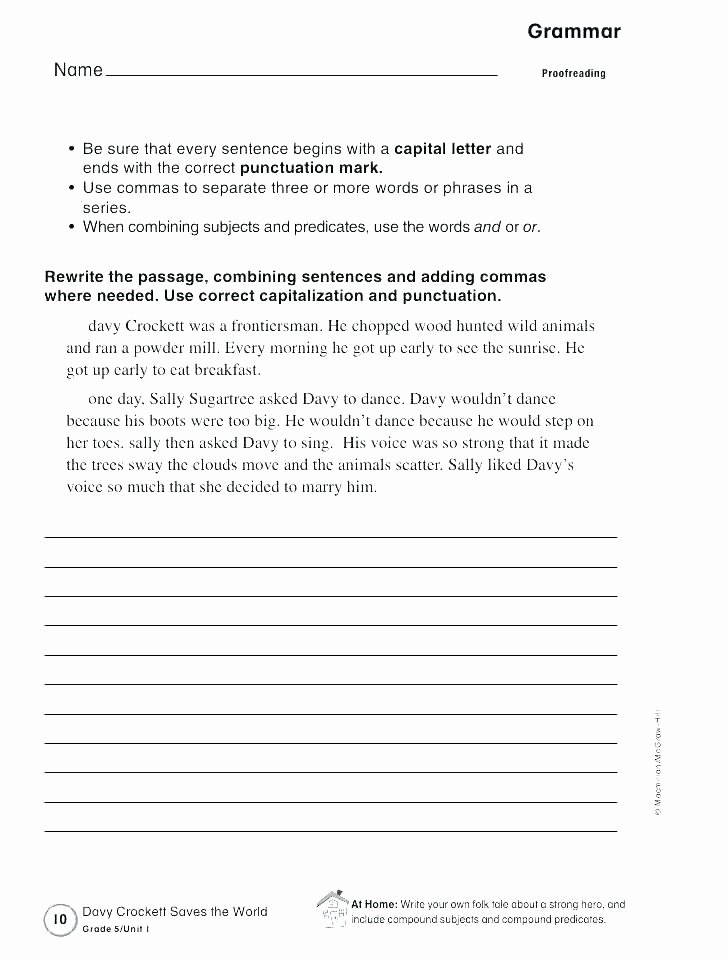 Complex Sentence Worksheets 3rd Grade Bining Subjects Worksheets
