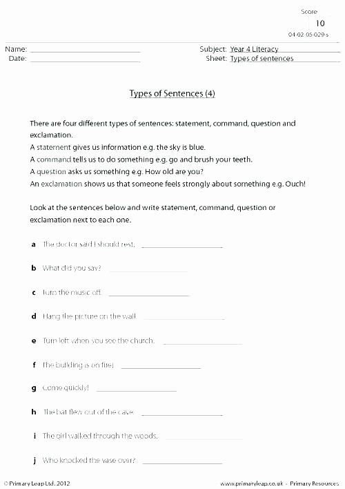 Complex Sentence Worksheets 4th Grade Number Sentence Worksheets – Odmartlifestyle