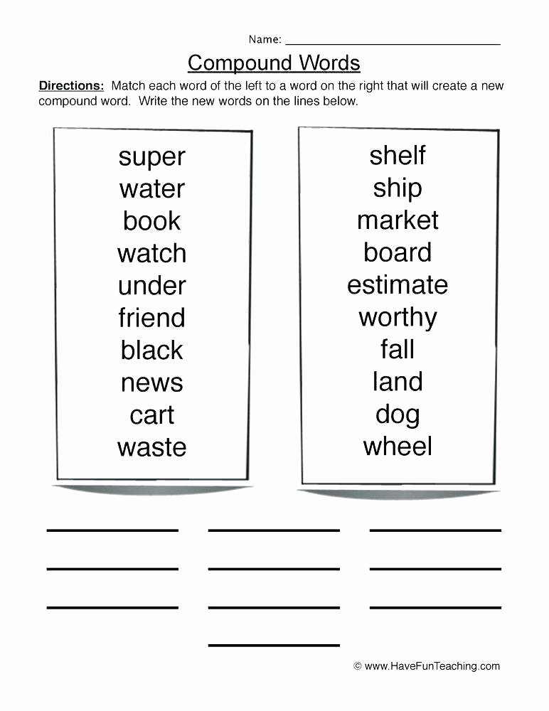Compound Word Worksheet 2nd Grade Pound Words In Sentences Worksheets – Odmartlifestyle