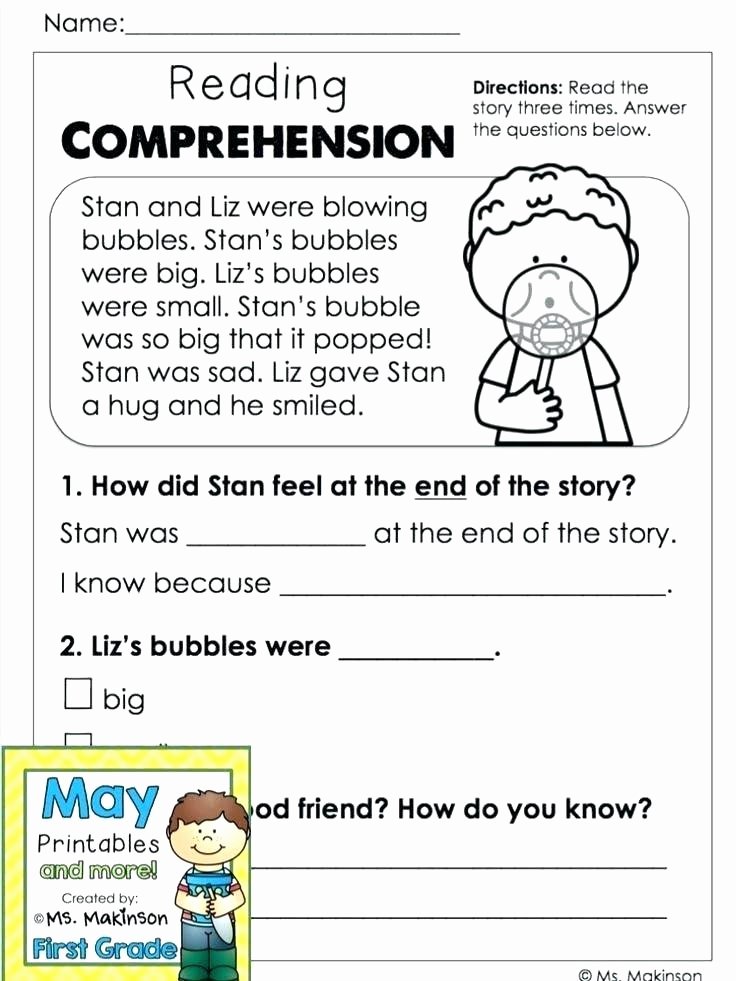Comprehension Worksheets 6th Grade Reading Worksheets