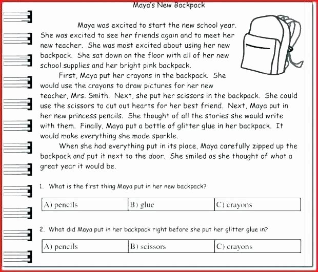 Comprehension Worksheets for Kindergarten Collection Free Thanksgiving Reading Prehension