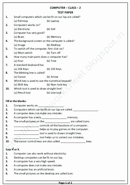 Computer Worksheets for Middle School Free Science Worksheets for Grade 2 Download Anxiety social