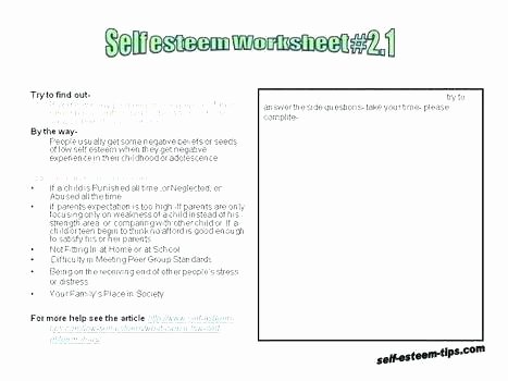 Confidence Building Worksheets Awesome Stress Worksheets for Students – Winio