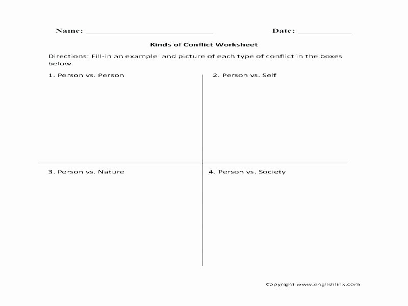 Conflict Practice Worksheets Main Idea Practice Worksheets Free Conflict for High School