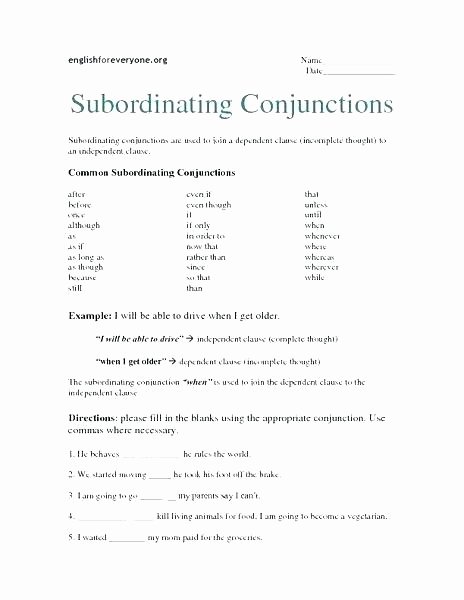 Conjunctions Worksheet 5th Grade Conjunction Worksheets Conjunction Worksheets for Grade 2
